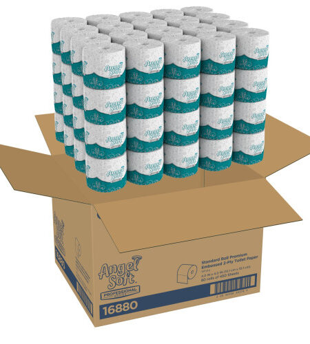 Angel Soft® Premium Toilet Paper, 2-Ply, 450 Sheets, 80 Rolls (16880)