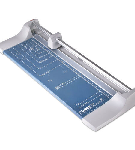 Dahle Rolling/Rotary Paper Trimmer/Cutter, 7 Sheets, 18" Cut Length, Metal Base, 8.25 x 22.88 (508)