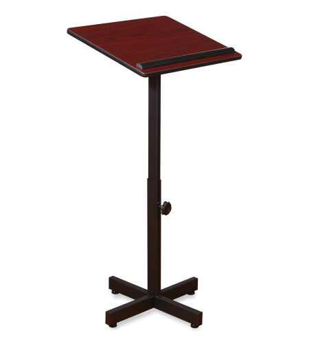Oklahoma Sound Portable Presentation Lectern Stand, 20 x 18.25 x 44, Mahogany (70MY)