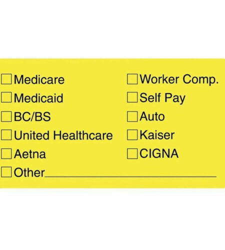 Tabbies Medical Office Insurance Check Labels (02940)