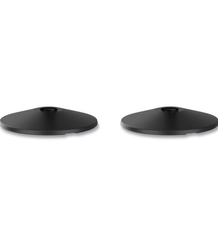 Tatco Adjusta-Tape Crowd Control Base Only, Steel, 14" Deep, Black, 2/Box