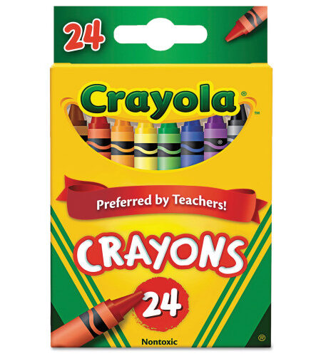 Crayola Classic Color Crayons, Peggable Retail Pack, 24 Colors/Pack