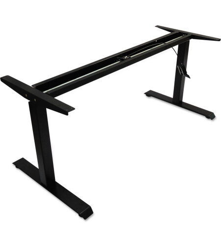 Alera AdaptivErgo Sit-Stand Pneumatic Height-Adjustable Table Base, 59.06" x 28.35" x 26.18" to 39.57", Black (ALEHTPN1B)