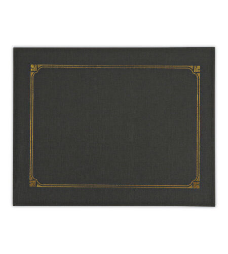 Universal Certificate/Document Cover, 8.5 x 11; 8 x 10; A4, Black, 6/Pack