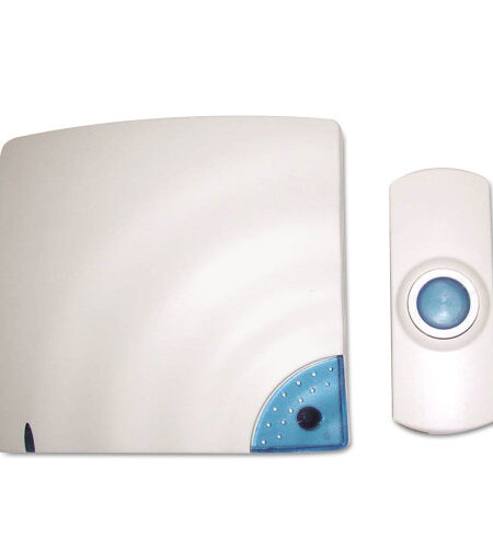 Tatco Wireless Doorbell, Battery Operated, 1.38 x 0.75 x 3.5, Bone