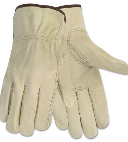 MCR Safety Economy Leather Driver Gloves, Large, Beige, Pair
