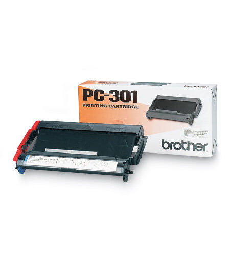 Brother PC-301 Thermal Transfer Print Cartridge, 250 Page-Yield, Black