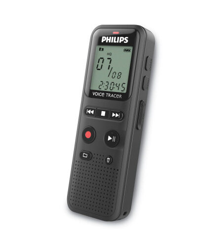 Philips Voice Tracer DVT1160 Audio Recorder, 8 GB, Gray