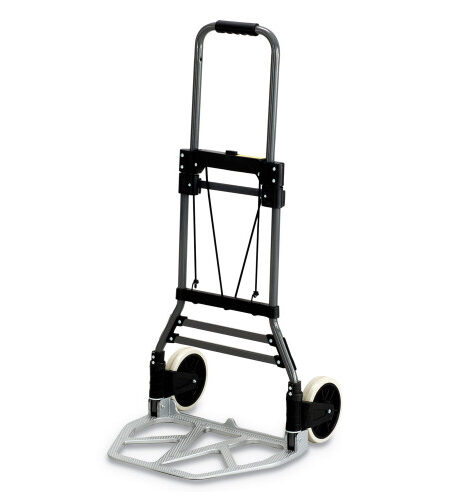 Safco Stow-Away Collapsible Medium Hand Truck, 275 lb Capacity, 19 x 17.75 x 38.75, Aluminum (4062)