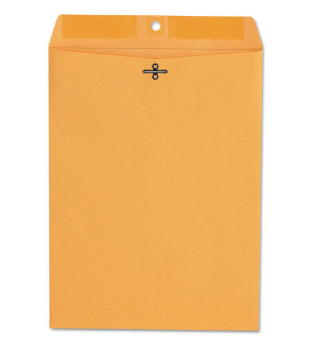Universal Kraft Clasp Envelope, #90, Square Flap, Clasp/Gummed Closure, 9 x 12, Brown Kraft, 100/Box