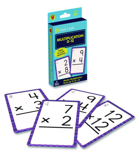 Carson-Dellosa Multiplication 0 to 12 Flash Cards, 3.25 x 5.25, Assorted Colors, 54 Cards