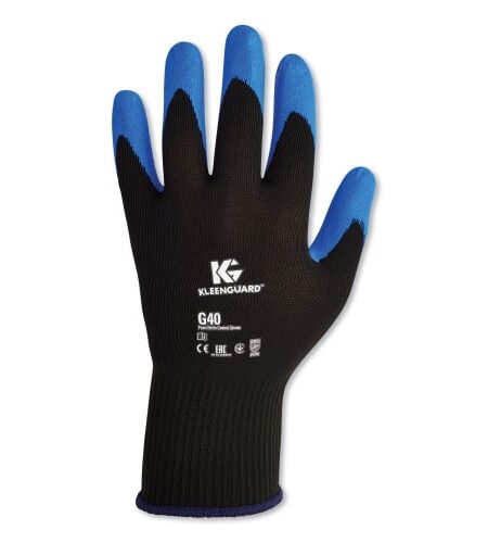 KleenGuard G40 Foam Nitrile Coated Gloves, 250 mm Length, X-Large/Size 10, Blue, 12 Pairs (