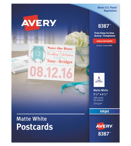 Avery Postcards for Inkjet Printers