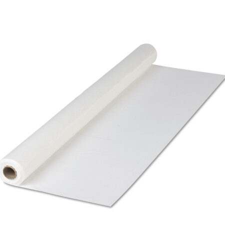 Hoffmaster Plastic Roll Tablecover, 40" x 300 ft, White