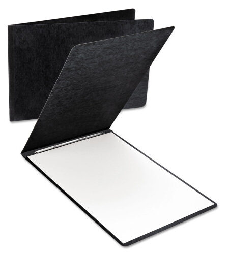 Oxford Extra Large Pressboard Report Cover w/ Reinforced Side Hinge, Two-Prong Fastener, 3" Capacity, 11 x 17, Black/Black