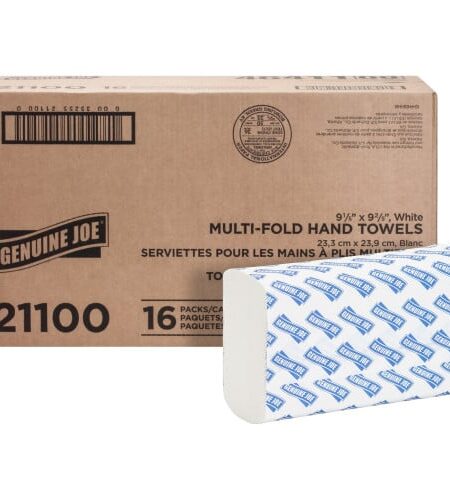 Genuine Joe® Multifold Paper Towels, 250 Towel Packs, 16 Packs (GJO21100)