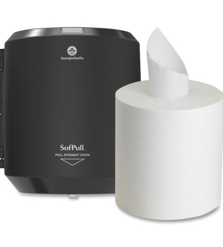Georgia Pacific Professional SofPull CenterPull Hand Towel Dispenser, 9.63 x 8.88 x 10.94, Black (58204B)