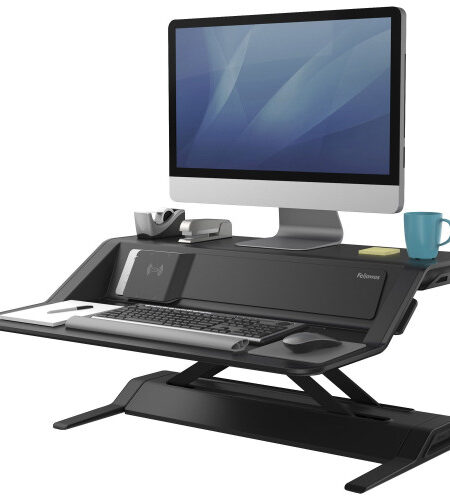 Fellowes Lotus™ DX Sit-Stand Workstation - Black (8080301)
