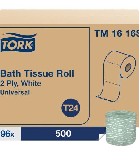 Tork® Standard Toilet Paper, 2-Ply, 500 Sheets, 96 Rolls