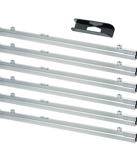 AdirOffice Blueprint Large File Document Hanging Clamps, 30" Wide Document, 30", Silver, 6 Clamps (I6036)
