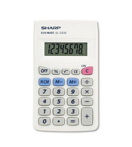 Sharp EL233SB Pocket Calculator, 8-Digit LCD