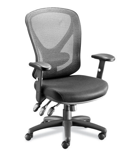 Alera Aeson Series Multifunction Task Chair, Supports Up to 275 lb, 15" to 18.82" Seat Height, Black Seat/Back, Black Base (ALEAS42M14)