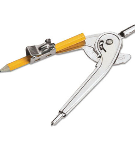 Charles Leonard Ball Bearing Compass with Safety Pointed Tip, 12" Maximum Diameter, Silver, Dozen (77365)