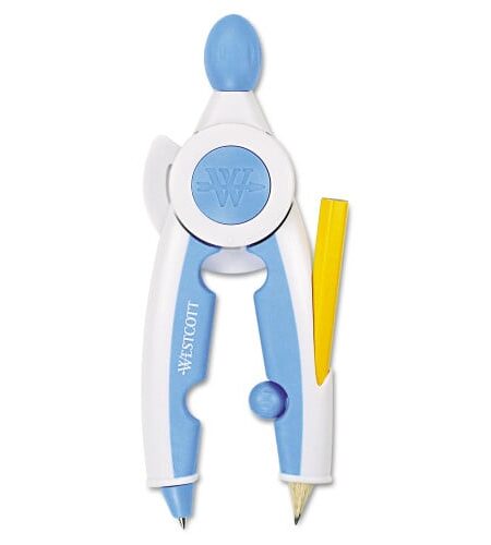 Westcott Soft Touch School Compass with Antimicrobial Product Protection, 10", Assorted Colors (14377)