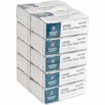 Business Source Non-Skid Paper Clips Standard - No. 1 - 0.4" Length x 1.3" Width - Silver - Steel - 100/Box - 10 / Pack (BSN65365)