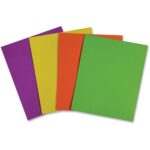 Sparco Letter Pocket Folder 8 1/2" x 11" - 2 Internal Pocket(s) - Leatherette - Assorted - 25 / Box (78548)
