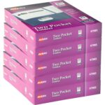 Avery® Letter Pocket Folder 8 1/2" x 11" - 40 Sheets Capacity - 2 Internal Pocket(s) - Embossed Paper - Dark Blue - Embossed - 25/Box - 5 / Carton (47985CT)