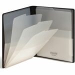 Smead Organized Up Letter Organizer Folder 8 1/2" x 11" - 50 Sheets Capacity - 8 Pocket(s) - Black - 1 Each (87722)