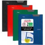 Mead Pocket Folder 3 x Prong Fastener(s) - 2 Pocket(s) - Assorted - 4 / Pack (38048)