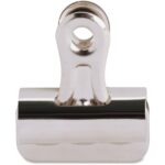Business Source Bulldog Grip Clips No. 1 - 1.3" Width - for Paper - Heavy Duty - Silver - 36 / Box (BSN58500)