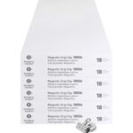 Business Source Magnetic Grip Clips Pack No. 1 - 1.3" Width - for Paper - Magnetic, Heavy Duty - Silver - 18/Box - 6 / Bundle (BSN58506BD)
