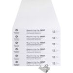 Business Source Magnetic Grip Clips Pack No. 2 - 2.3" Width - for Paper - Magnetic, Heavy Duty - Silver - 12/Box - 6 / Bundle (BSN58507BD)