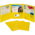 C-Line Letter Pocket Folder 8 1/2" x 11" - 3 Internal Pocket(s) - Yellow - 24 / Box (33946)