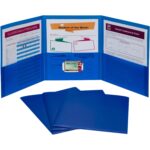 C-Line Letter Pocket Folder 8 1/2" x 11" - 3 Internal Pocket(s) - Blue - 24 / Box (33945)
