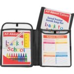 C-Line Homework Connector Pocket Folder 9" x 12" - Internal Pocket(s) - Black - 1 Each (33001)