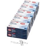 Officemate #1 Non-skid Paper Clips No. 1 - 1.8" Length x 0.5" Width - Non-skid - Silver - Steel - 100/Box - 10 / Pack (99912)