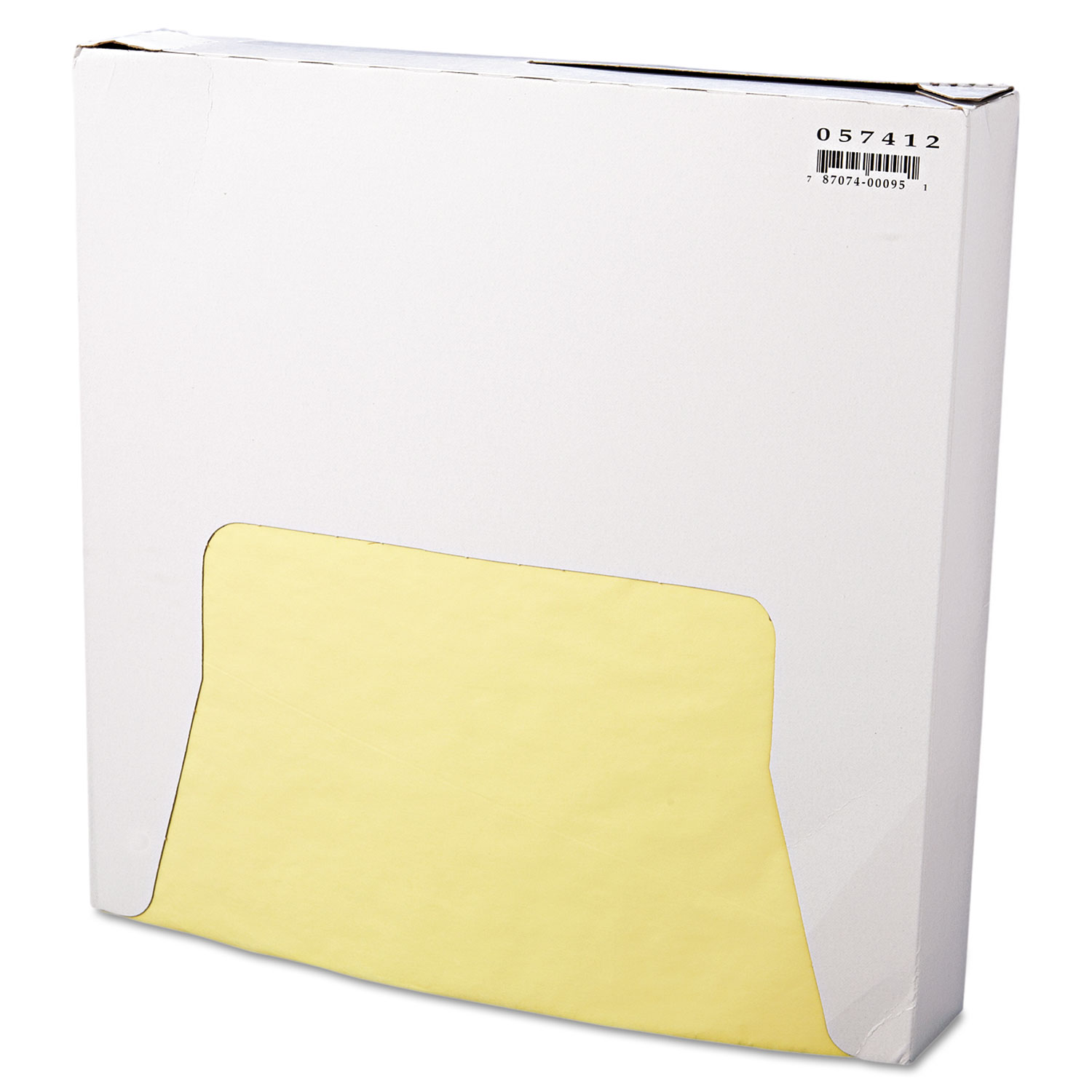 147274.jpg Bagcraft Grease-Resistant Paper Wraps and Liners, 12 x 12, Yellow, 1,000/Box, 5 Boxes/Carton (057412) - Image 1