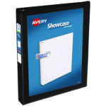 Avery Showcase Economy View Binders with Slant Rings, 3 Rings, 1" Capacity, 11 x 8.5, Black (19600)