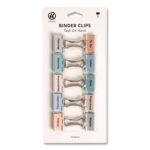 U Brands Task On Hand Medium Binder Clips, Assorted Labels/Colors, 10/Pack (5062U0832)