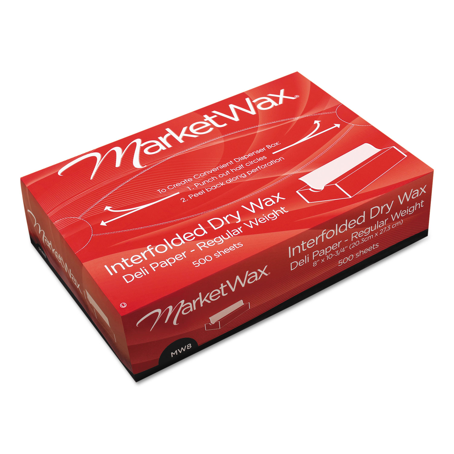 202125.jpg Bagcraft MarketWax Interfolded Dry Wax Deli Paper, 8 x 10.75, White, 500/Box, 12 Boxes/Carton (011008) - Image 1