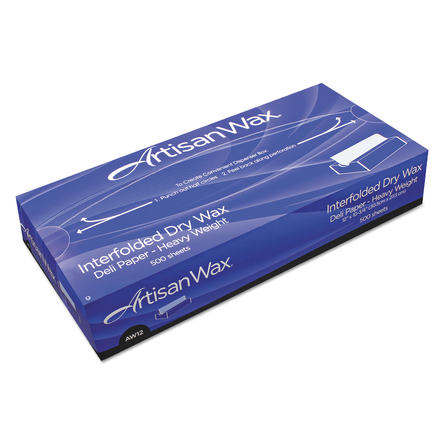 207663.jpg Bagcraft ArtisanWax Interfolded Dry Wax Deli Paper, 10 x 10.75, White, 500/Box, 12 Boxes/Carton (012010) - Image 1