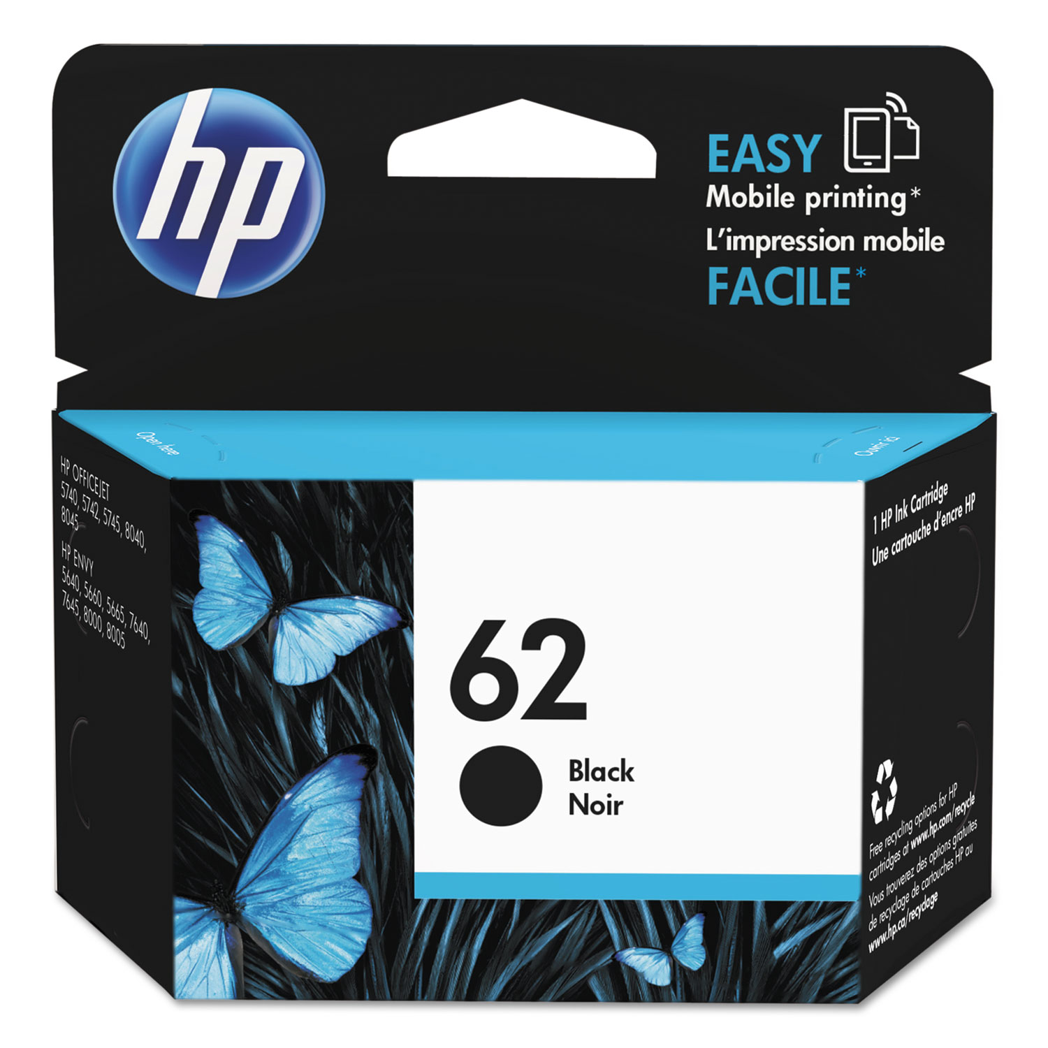 215282.jpg HP 62, (C2P04AN) Black Original Ink Cartridge - Image 1