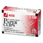 Acco® Economy Paper Clips, Steel Wire, No. 1, 1,000 Paper Clips (72385)