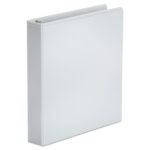 Universal Economy Round Ring View Binder, 3 Rings, 1.5" Capacity, 11 x 8.5, White (UNV20972)
