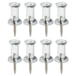 AbilityOne 7510009400935, SKILCRAFT Push Pins, Plastic, Clear, 0.38", 100/Box