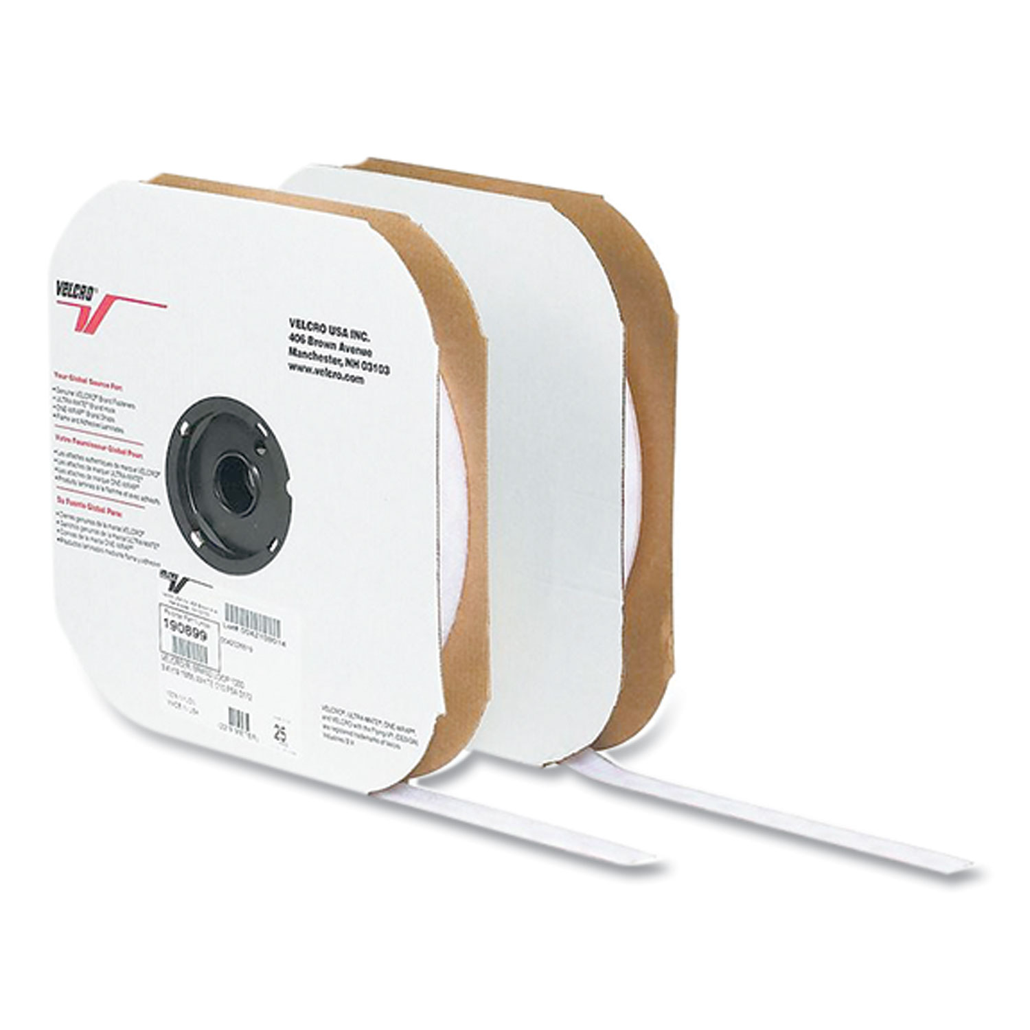 731648.jpg Velcro Sticky-Back Fasteners, Hook Side, 1" x 75 ft, White (191033) - Image 1